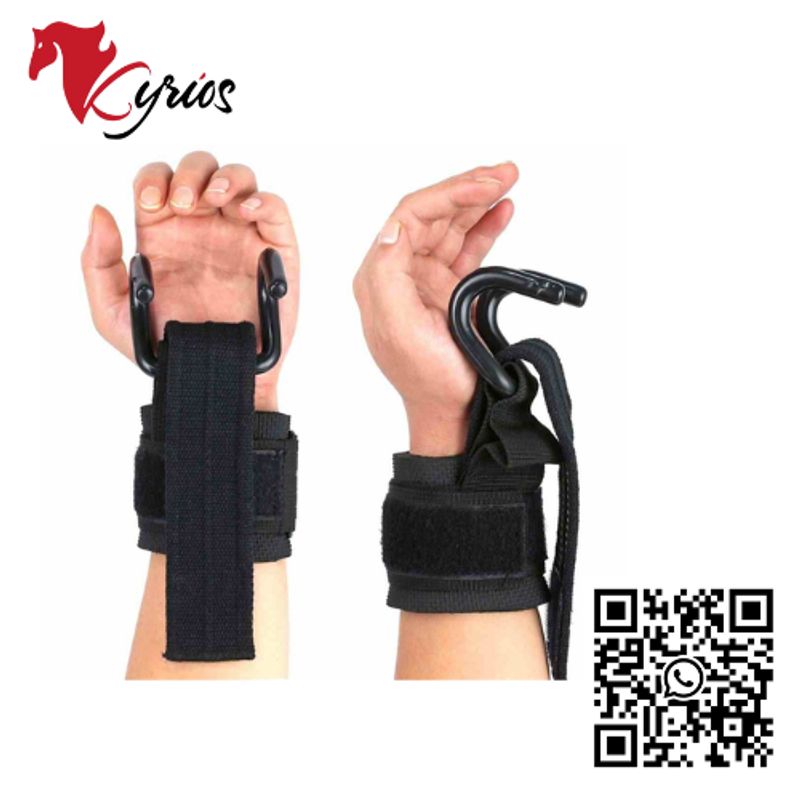 GENERICO - Strap + Muñequeras + Ganchos Para Peso