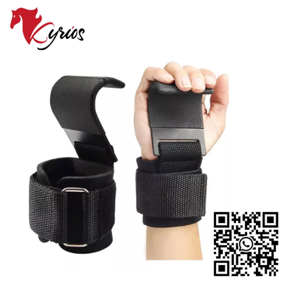 GENERICO - Gancho Acero Guante De Levantamiento De Pesas Straps Muñecas