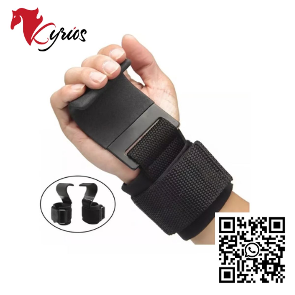 GENERICO - Gancho Acero Guante De Levantamiento De Pesas Straps Muñecas