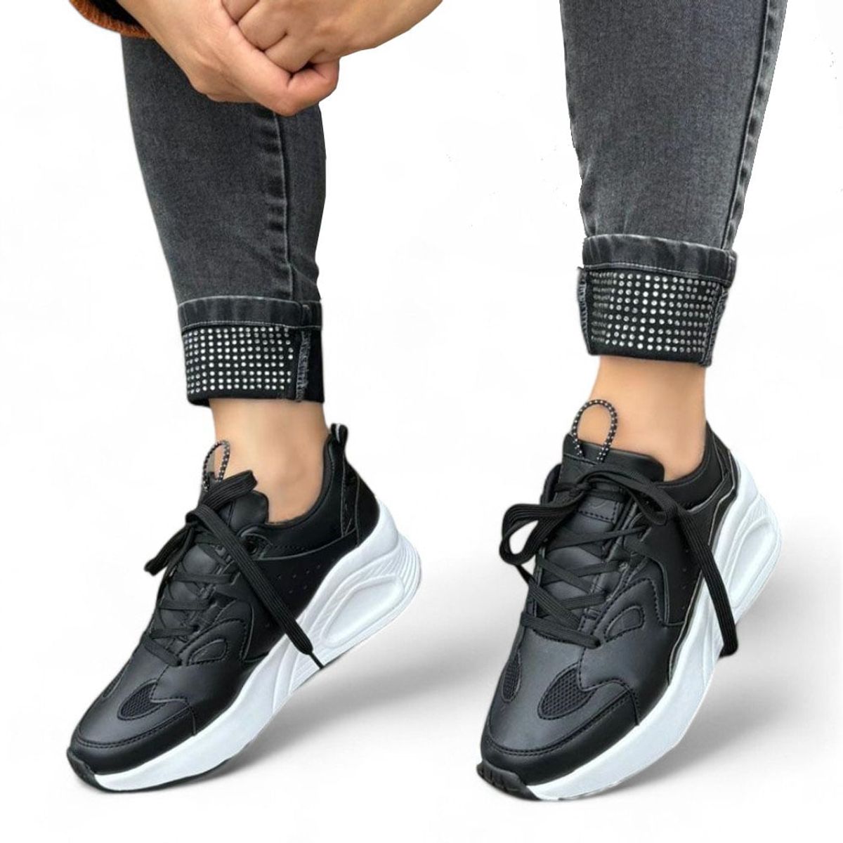 GENERICO - Zapatilla De Plataforma Urbana 1015L-55 Color Negro