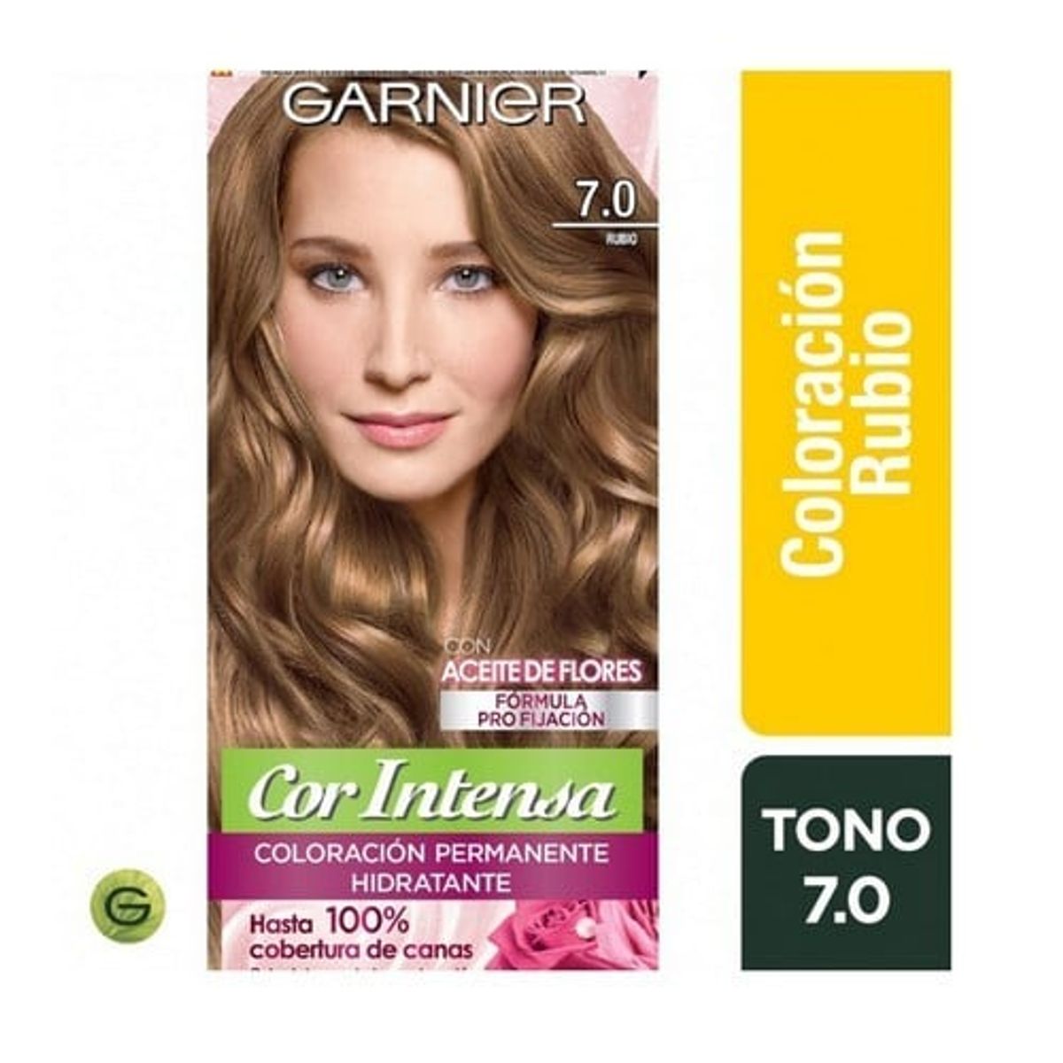 GARNIER - Tinte para Cabello Rubio 7.0 Cor Intensa Tinte Garnier