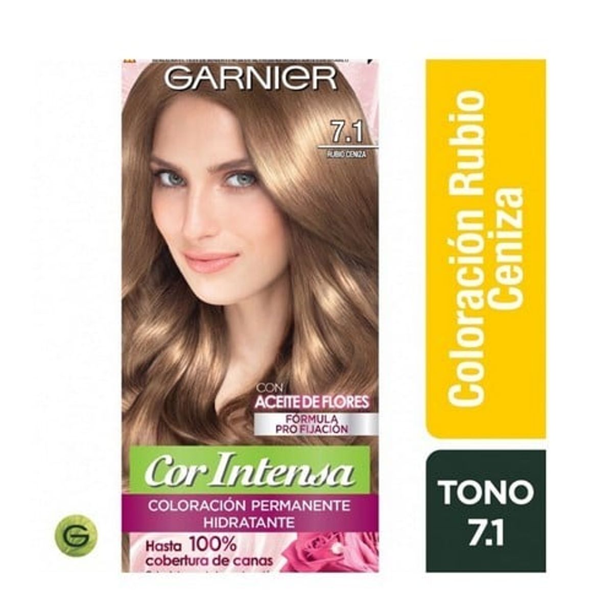 GARNIER - Tinte para Cabello Rubio Ceniza 7.1 Cor Intensa Garnier