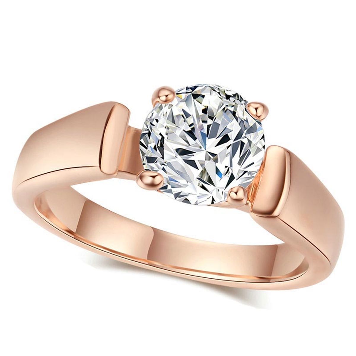 LA TIENDA 88 JOYAS Y ACCESORIOS - La Tienda 88 - Anillo De Compromiso Mujer Bañado Oro 18k - Rosa