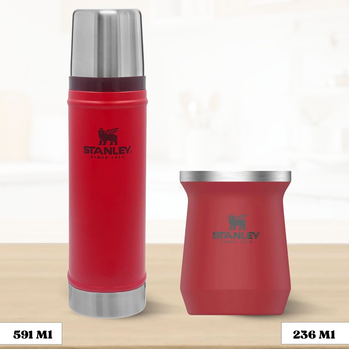 STANLEY - Combo Stanley Termo Classic 591 + Matero 236 Ml Lava