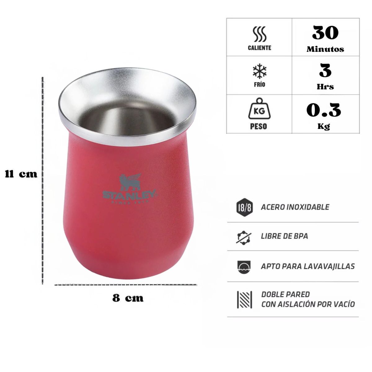 STANLEY - Combo Stanley Termo Classic 591 + Matero 236 Ml Lava