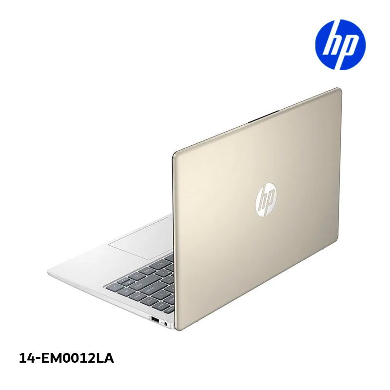 HP - Laptop HP 14-em0012la, AMD Ryzen 5 7520U, 8Gb Ram, 512Gb SSD, 14” FHD, Wind- Gold- 827F8LA + Mochila