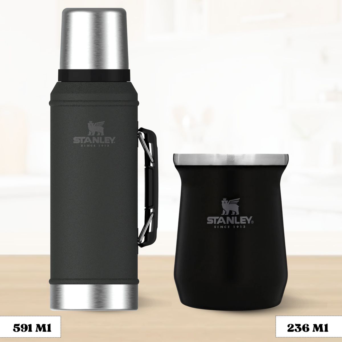 STANLEY - Combo Stanley Termo Classic 946 + Matero 236 Ml Negro