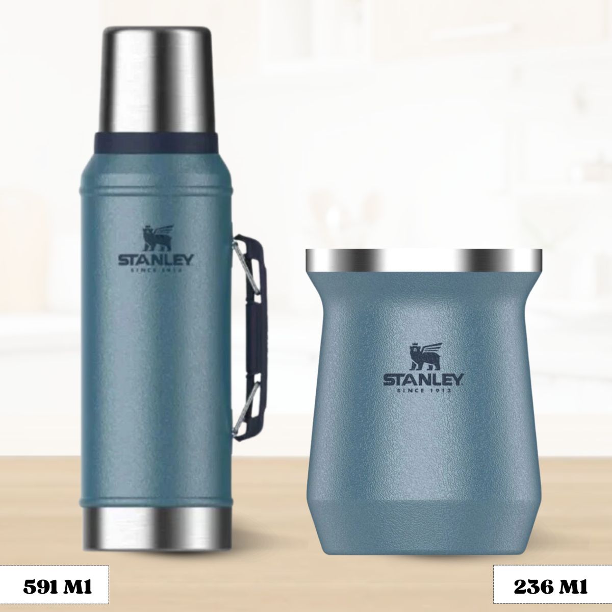 STANLEY - Combo Stanley Termo Classic 946 + Matero 236 Ml Azul Lake