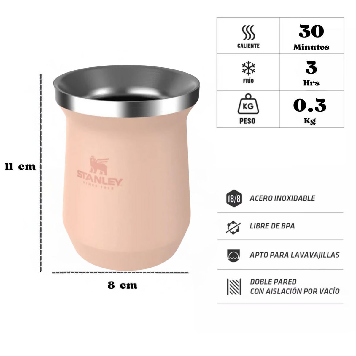 STANLEY - Combo Stanley Termo Classic 946 + Matero 236 Ml Limestone