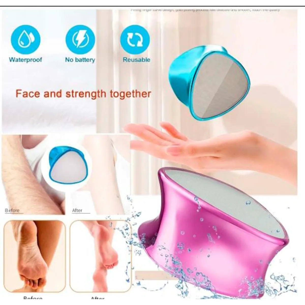 GENERICO - Borrador de Pelo de Cristal 2 en 1_123