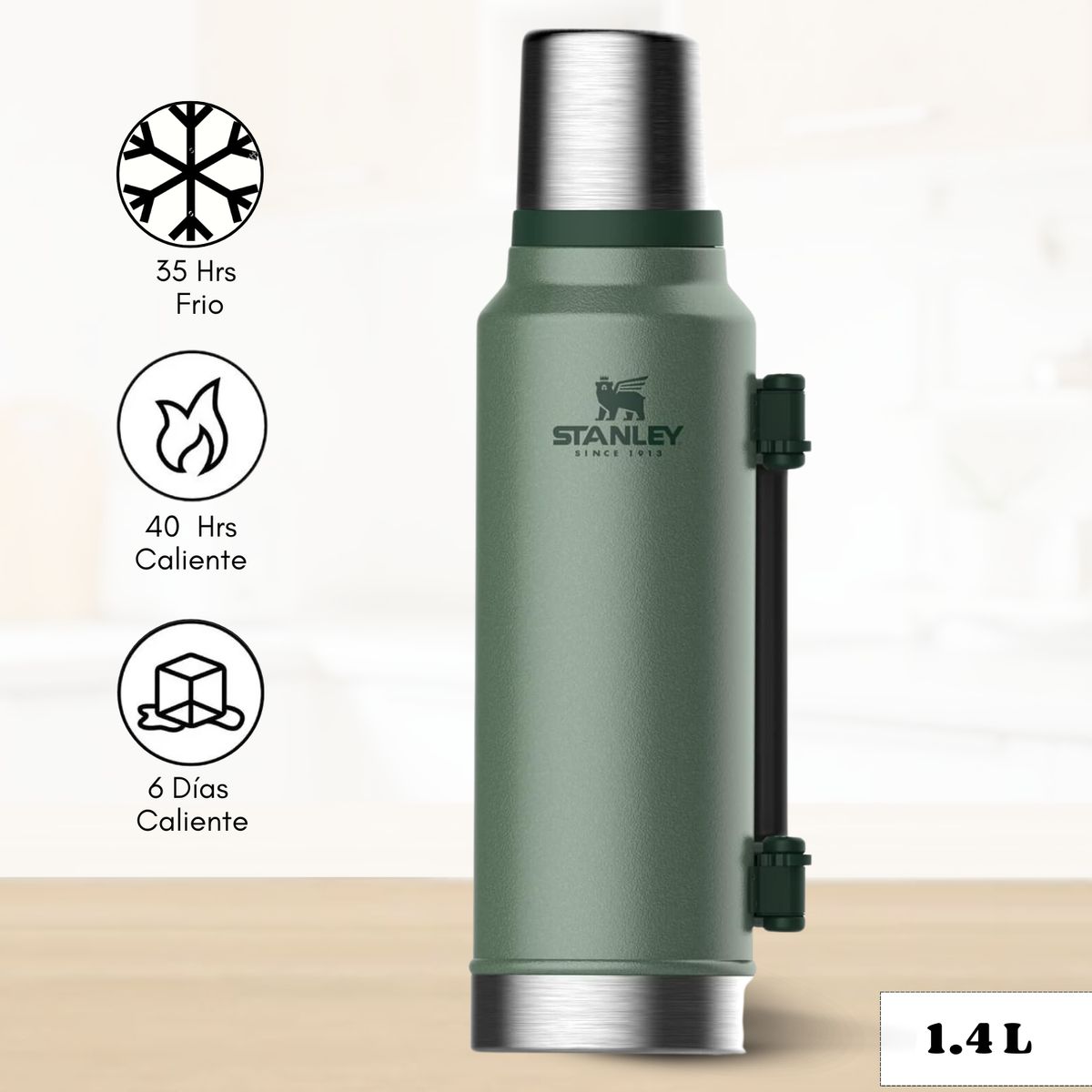 STANLEY - Termo de Bebida Stanley Classic Verde 14 L