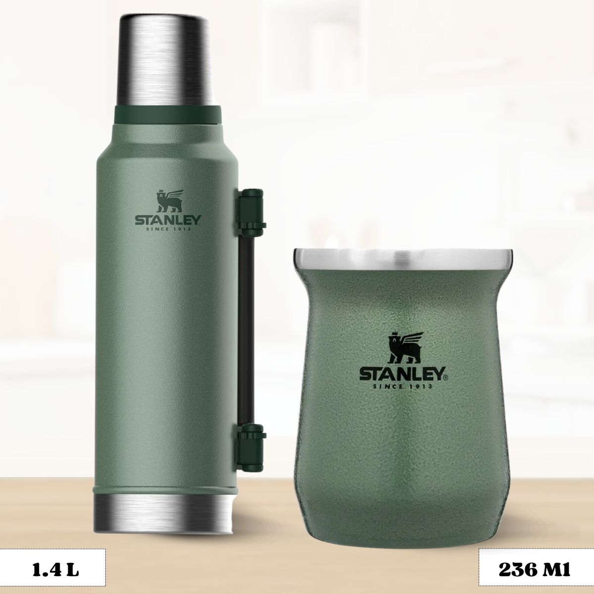 STANLEY - Combo Stanley Termo Classic 14 L + Matero 236 Ml Verde