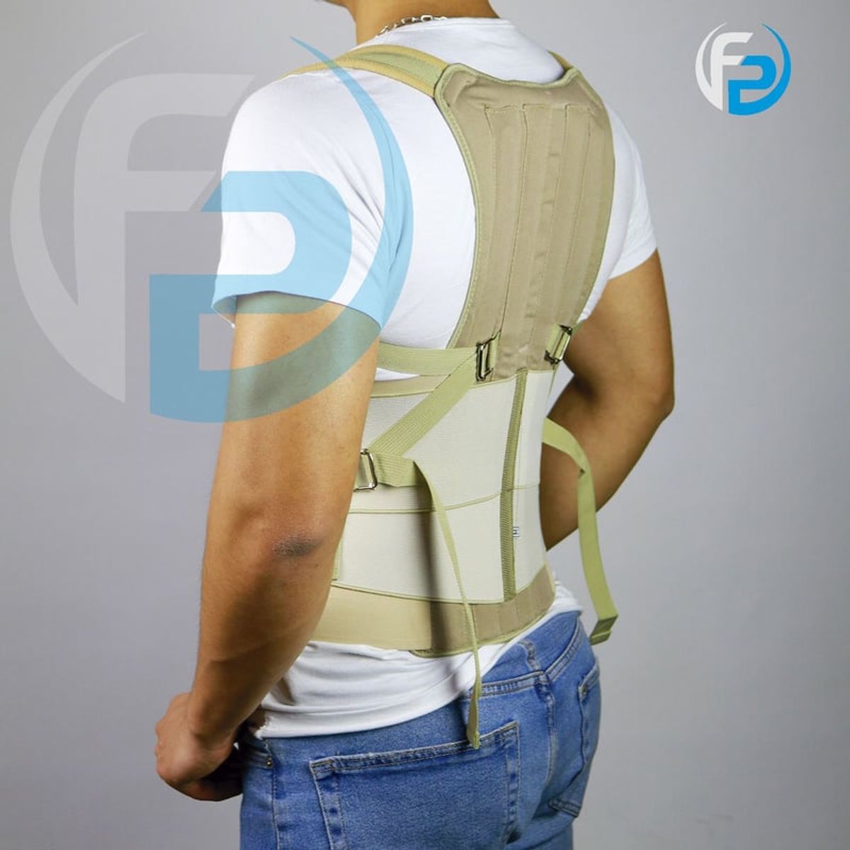 GENERICO - FAJA DORSO LUMBAR ESPALDA BEIGE