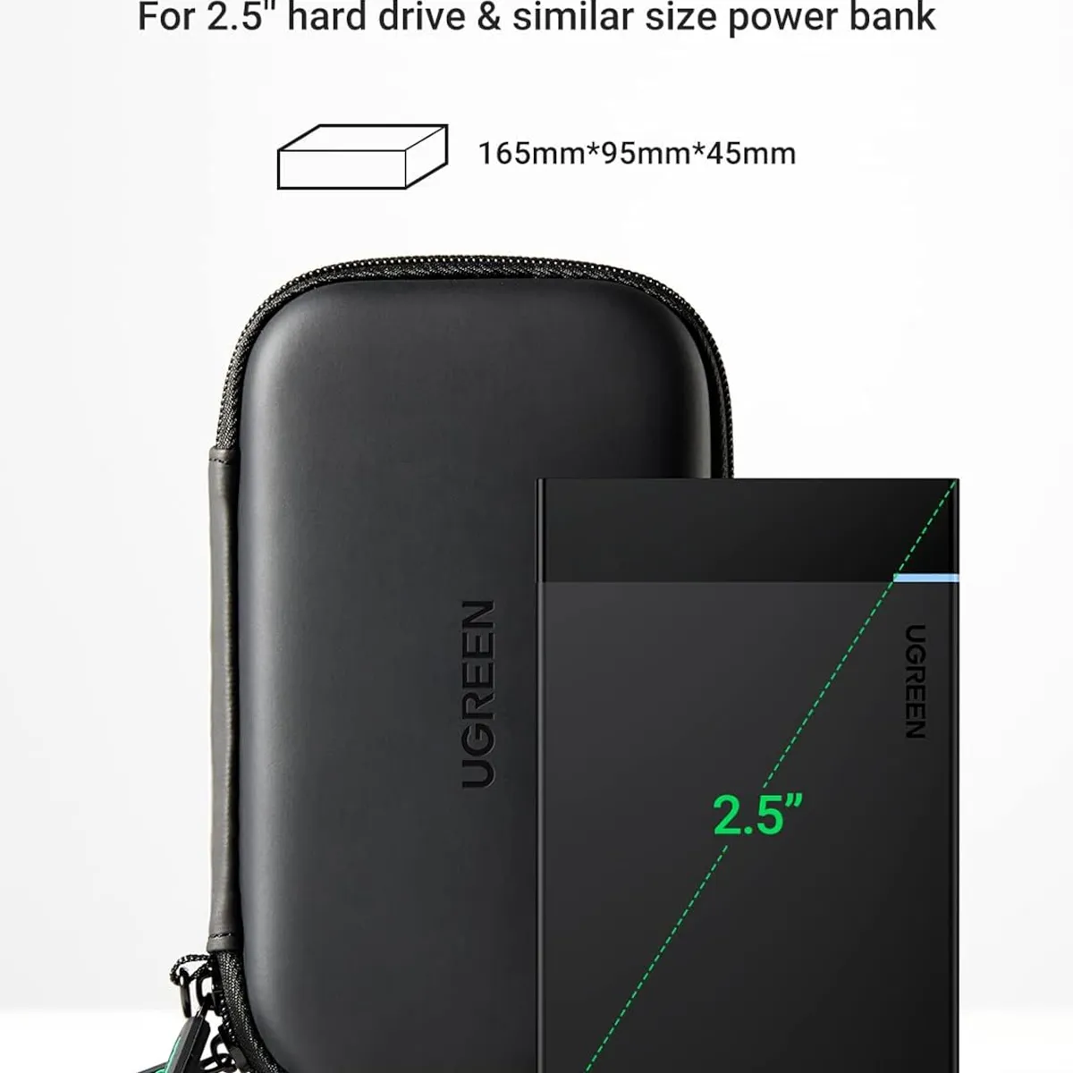 UGREEN - Estuche/funda para disco duro externo a prueba de golpes  Ugreen 40707.