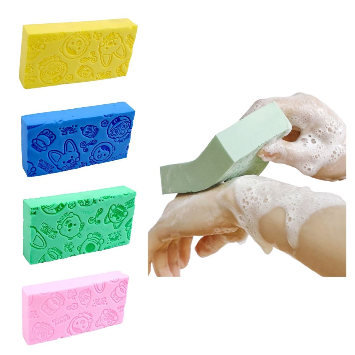 GENERICO - Esponja Exfoliante Multiuso Pack x 4 Unds