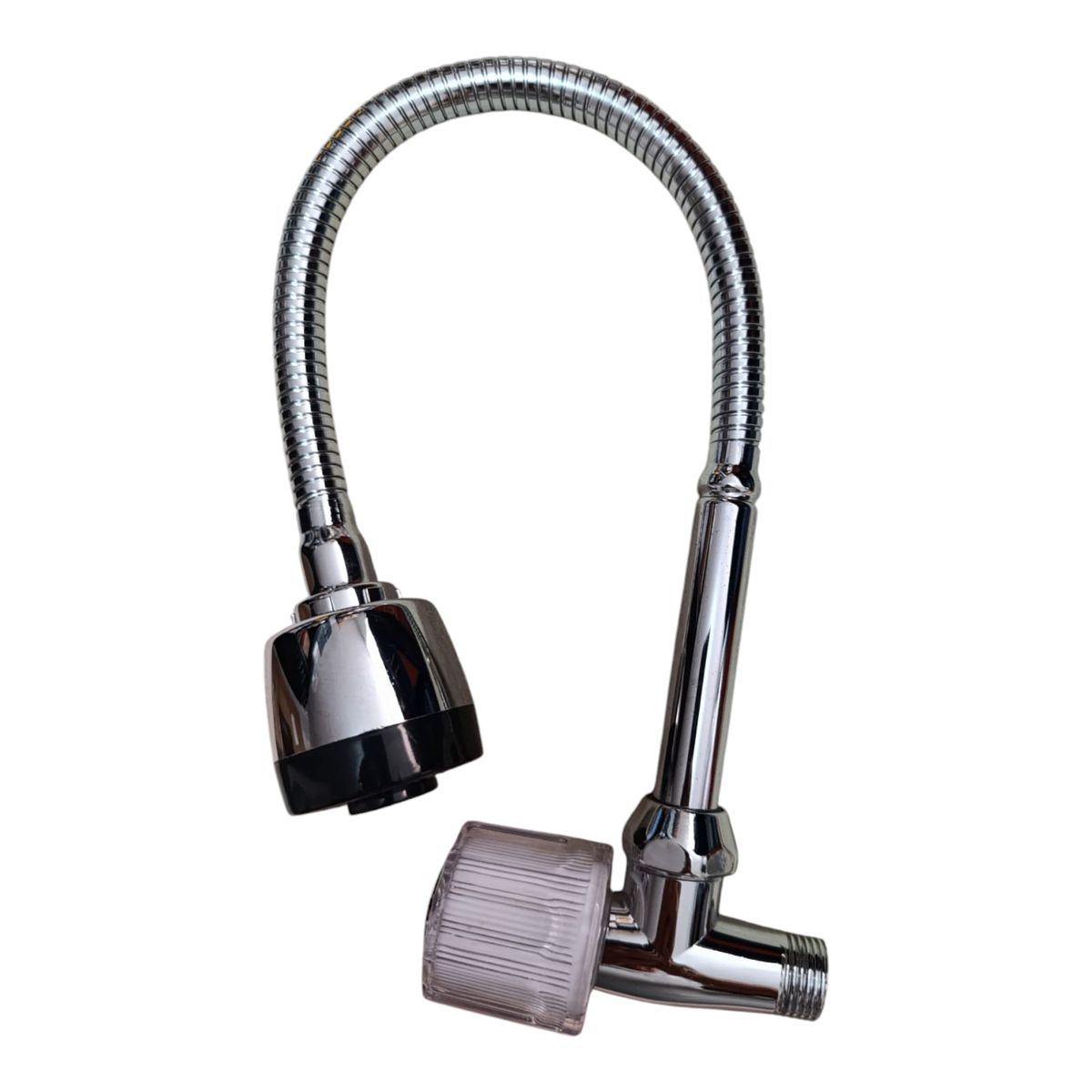 GENERICO - Grifo Caño Cocina pared Acero agua fría manija Acrílica pico flexible