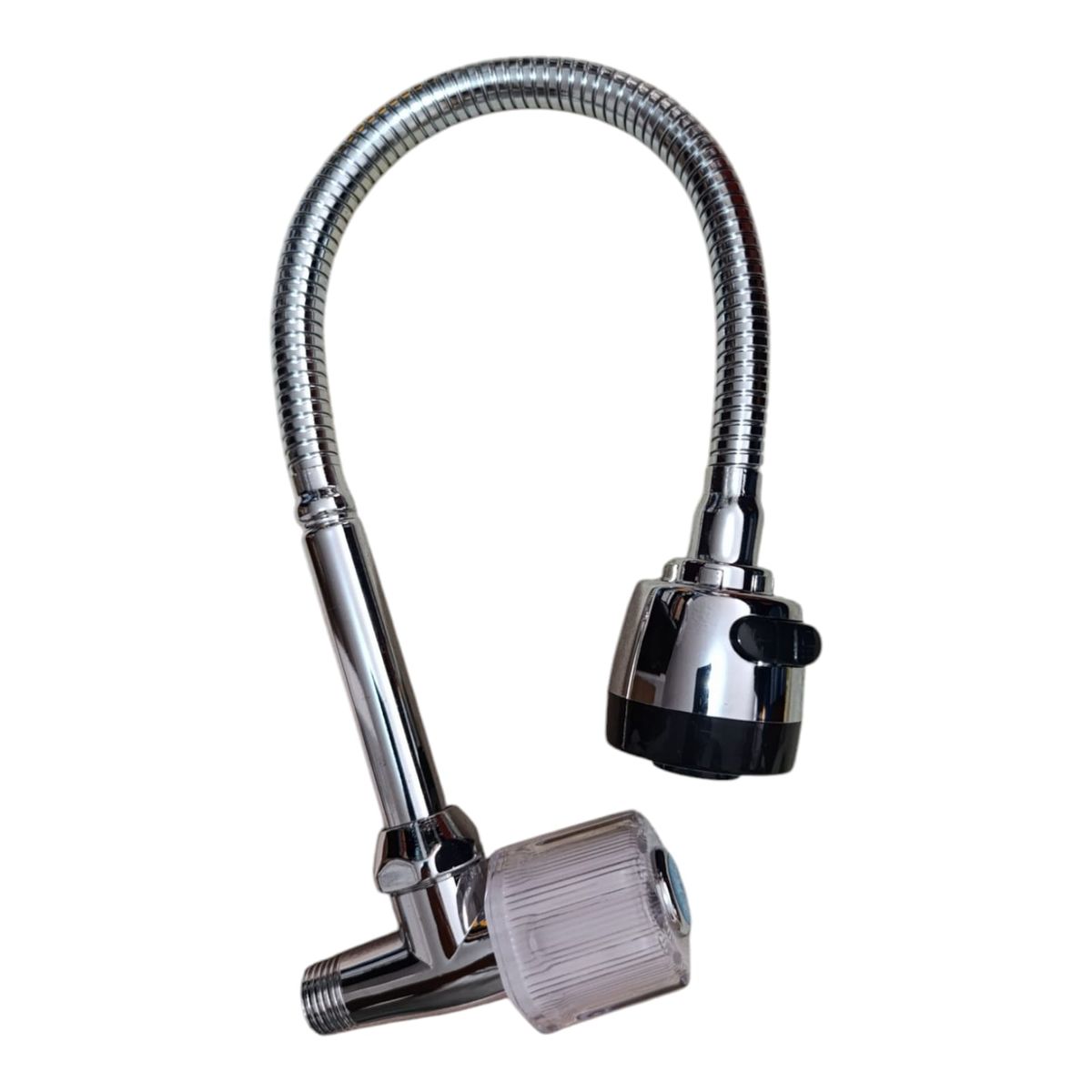 GENERICO - Grifo Caño Cocina pared Acero agua fría manija Acrílica pico flexible