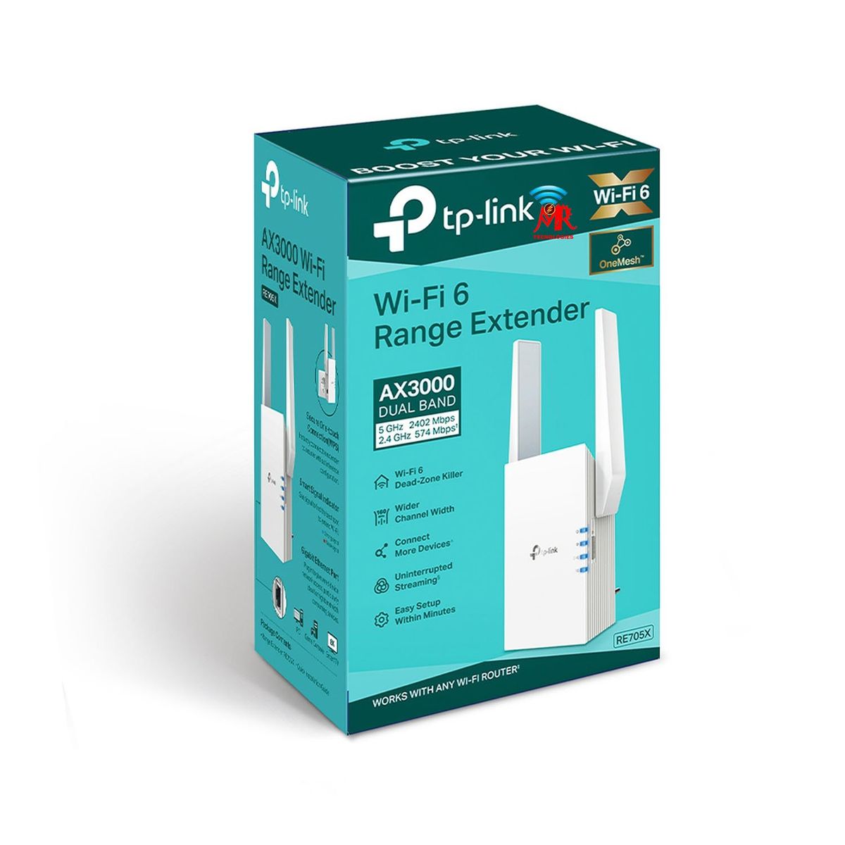 TP LINK - Repetidor De Señal Wi-fi Dual Banda Wi-fi6 Re705x Easymesh TP-LINK