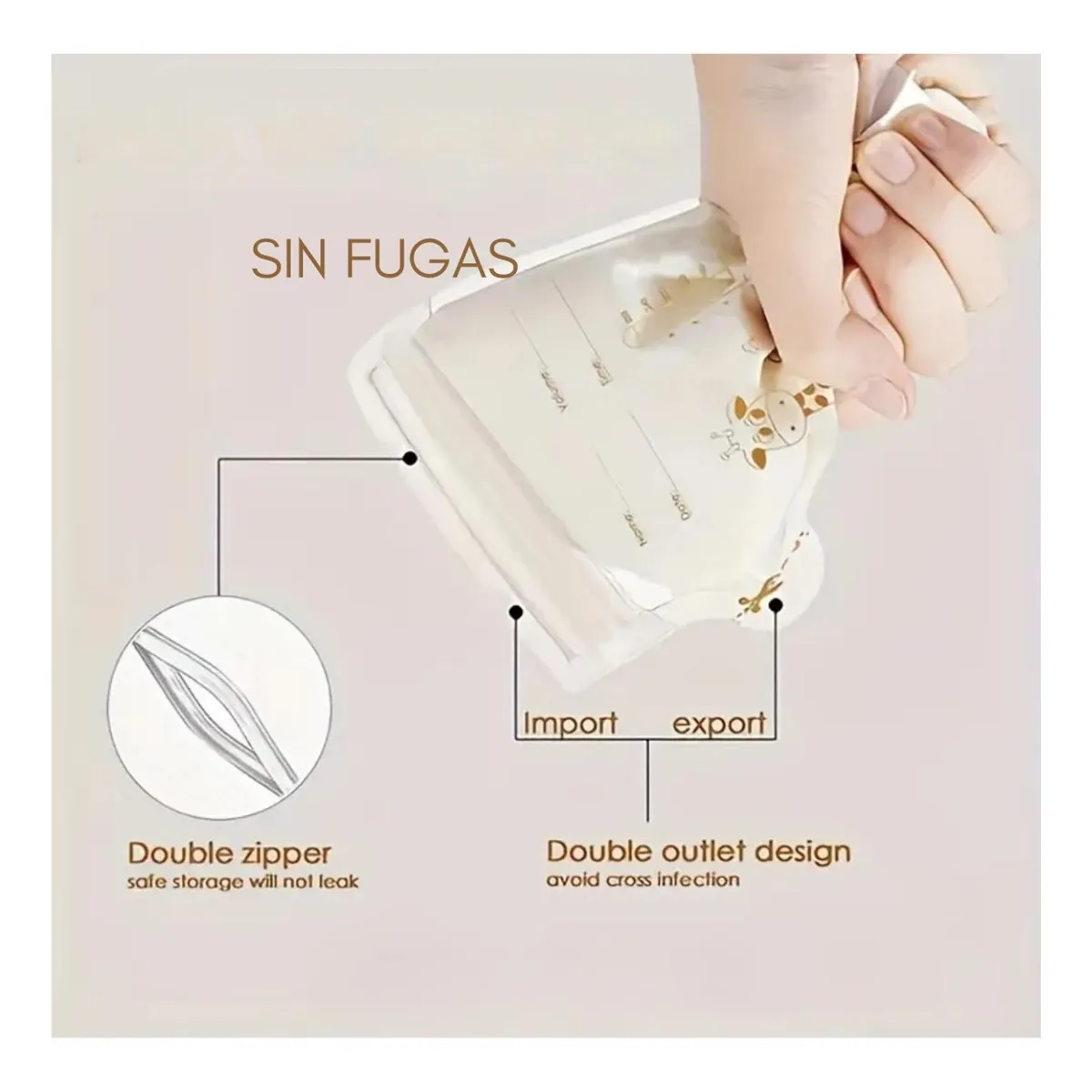 GENERICO - Bolsas para Leche Materna 250ml x30 Unidades