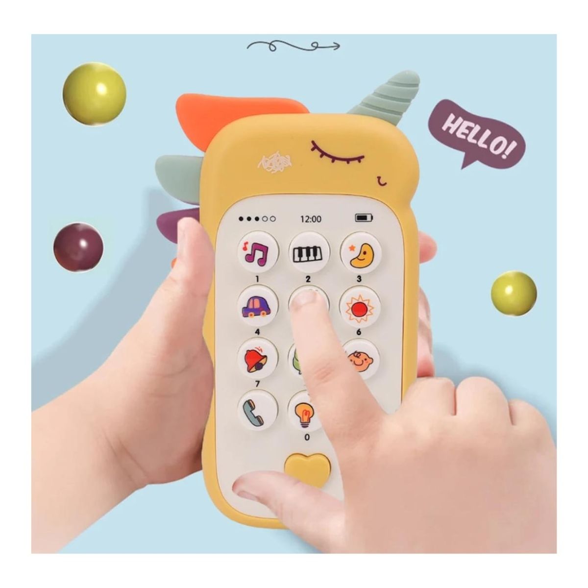 GENERICO - Teléfono Musical con Luces Educativo y Sensorial