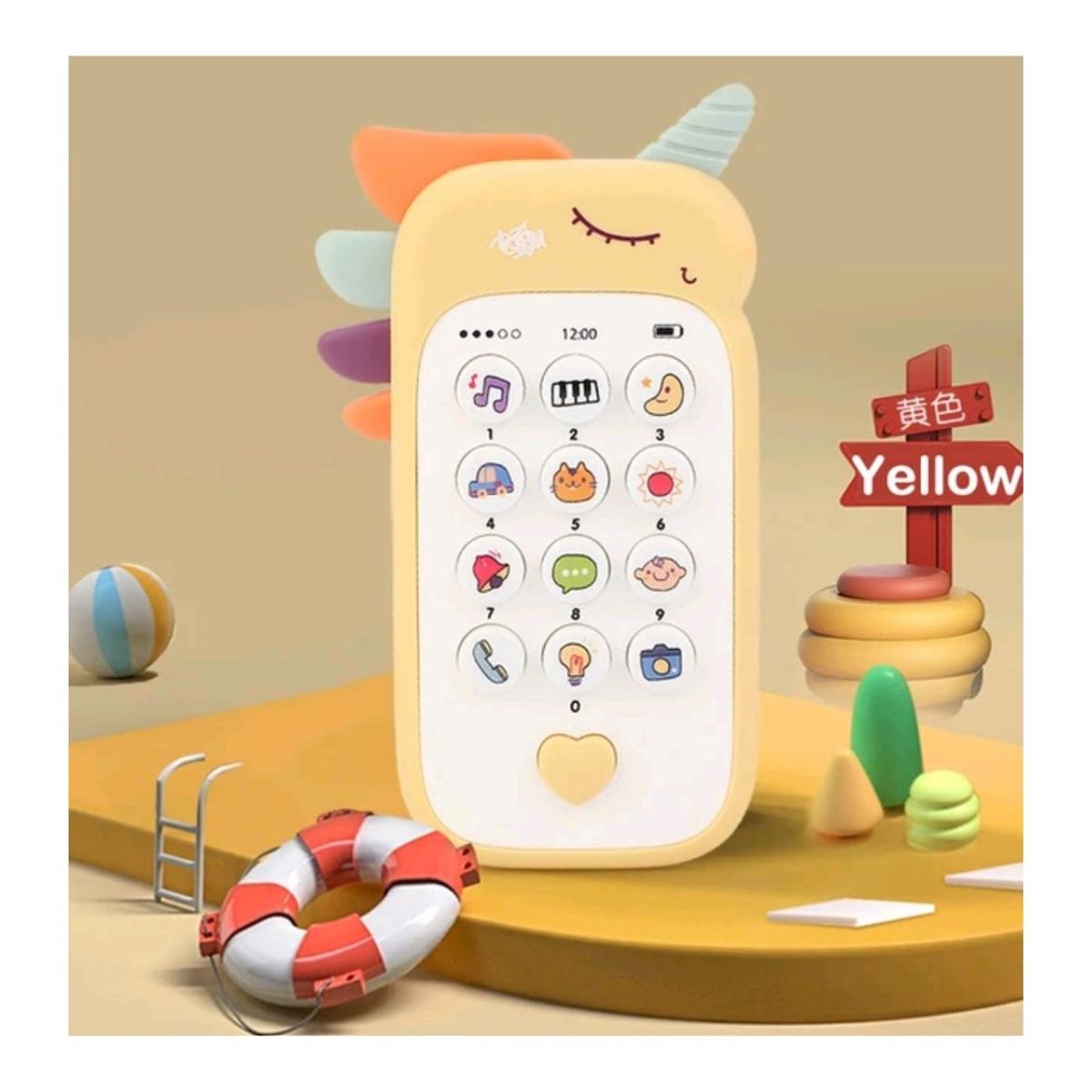 GENERICO - Teléfono Musical con Luces Educativo y Sensorial