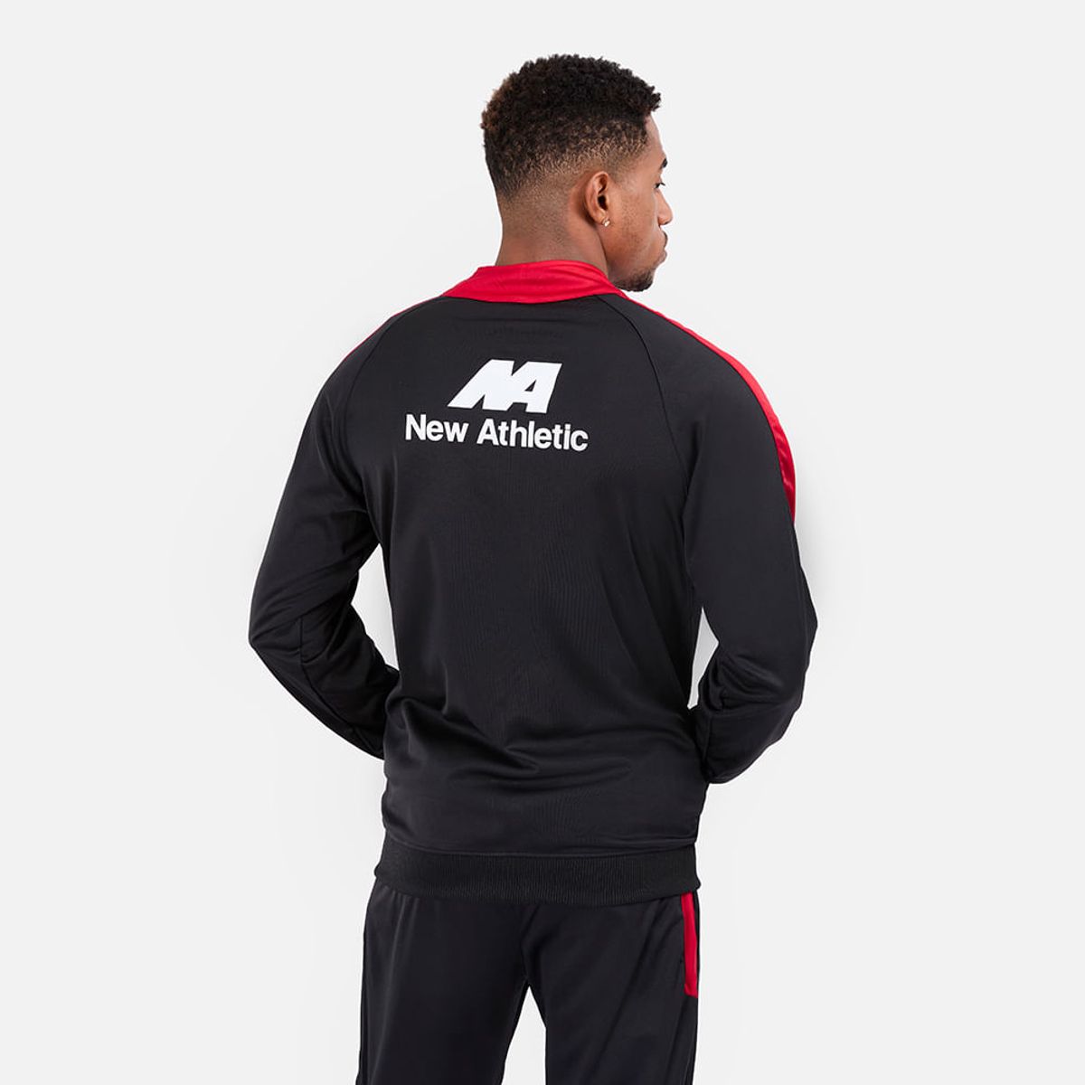 NEW ATHLETIC - Casaca Chankas Negro Con Rojo Hombre