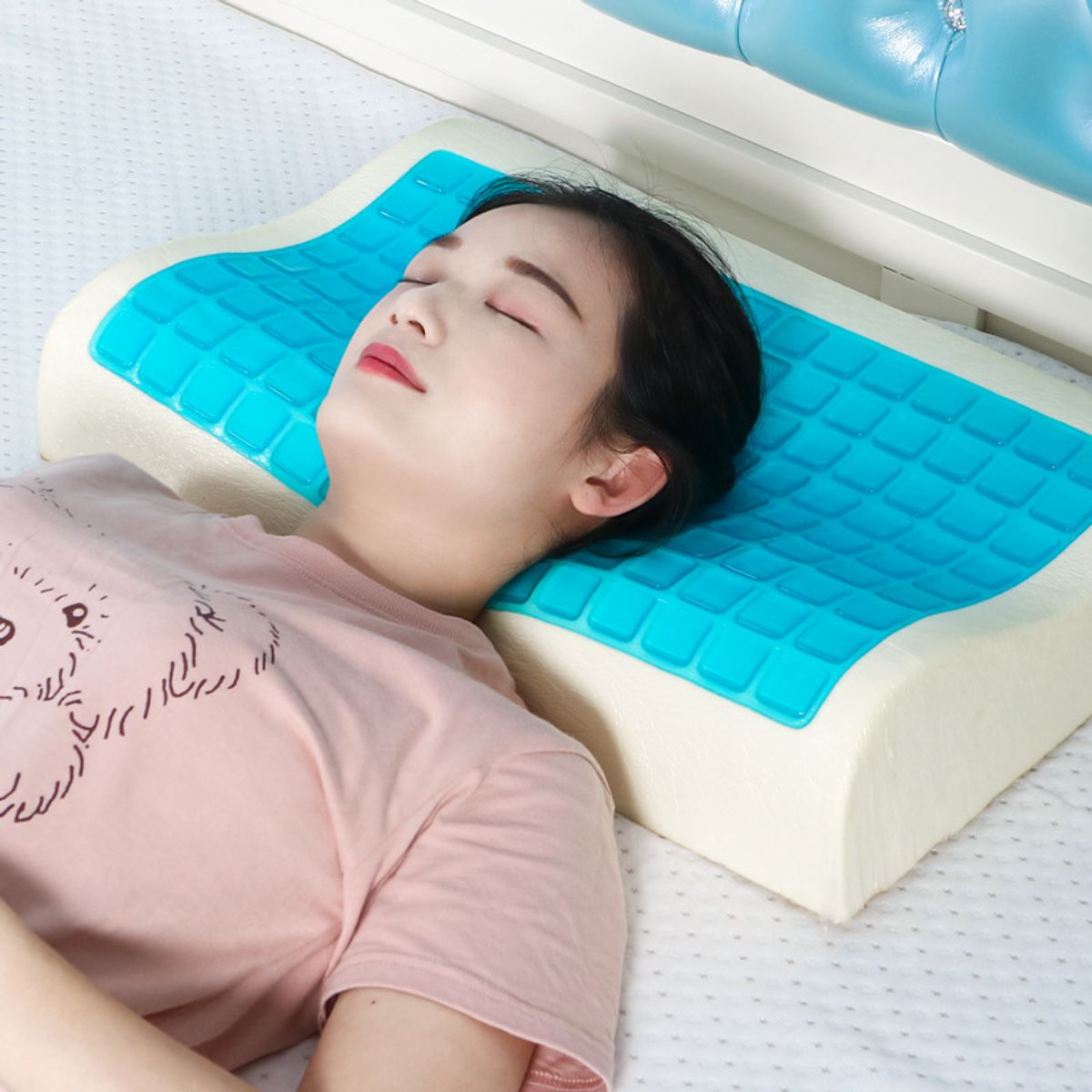 GENERICO - Almohada Memory Foam con Gel y Funda