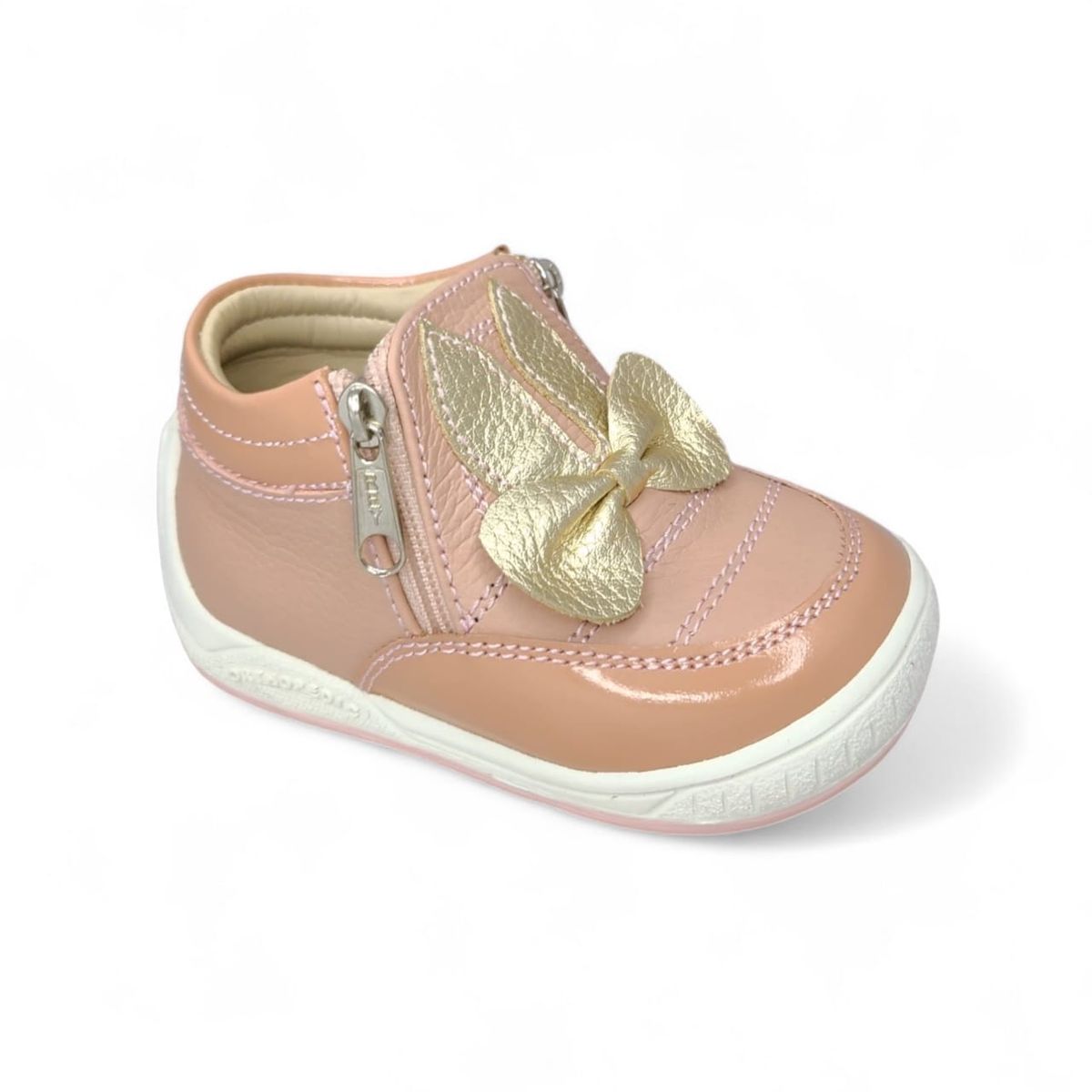 GENERICO - Zapato conejito semi-ortopédico Pibe Nude Cierre para niña bebé
