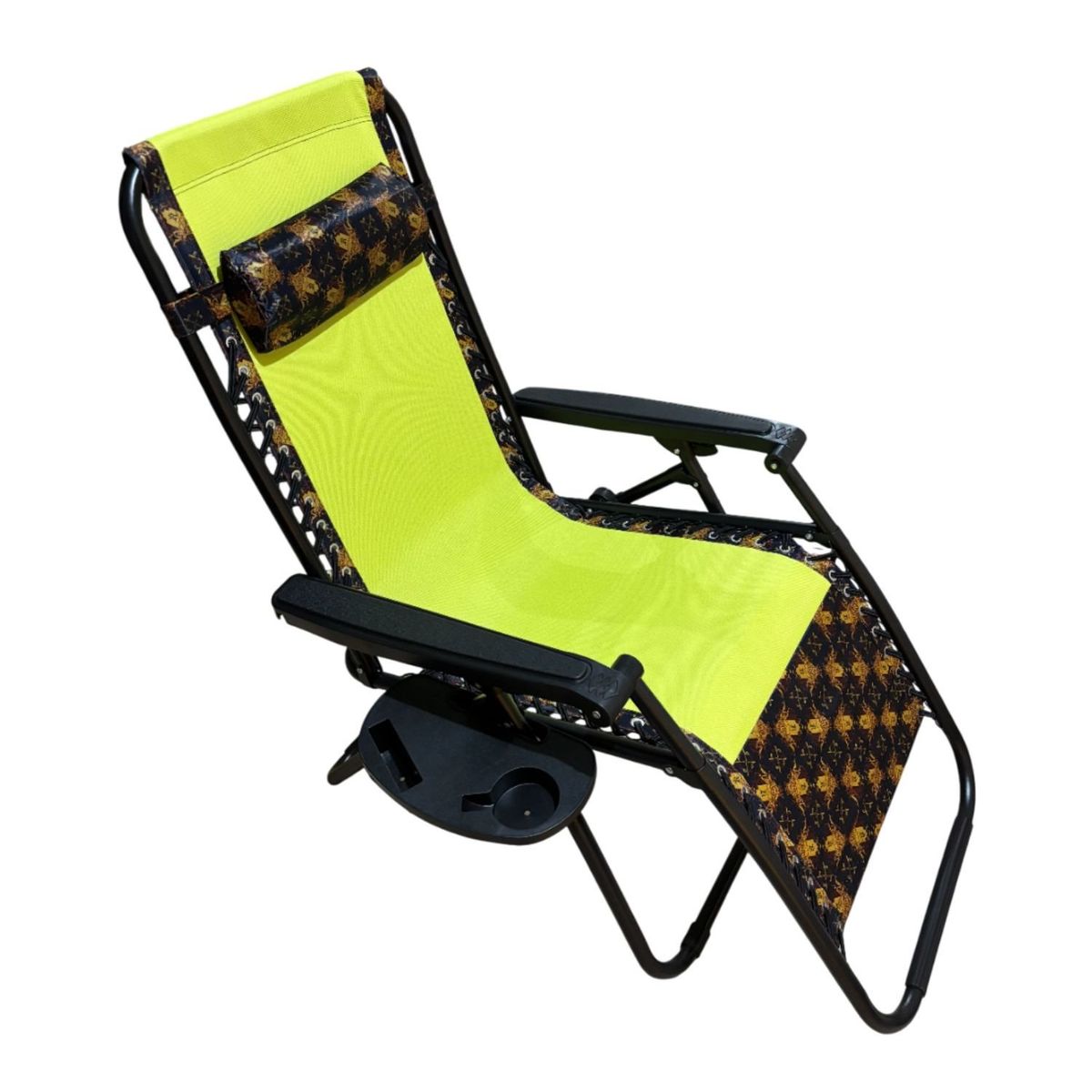 GENERICO - Silla Perezosa Reclinable con Posa Vasos Green