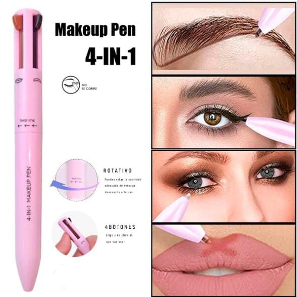 GENERICO - maquillaje 4 en 1 lapicero cosmético multifuncion