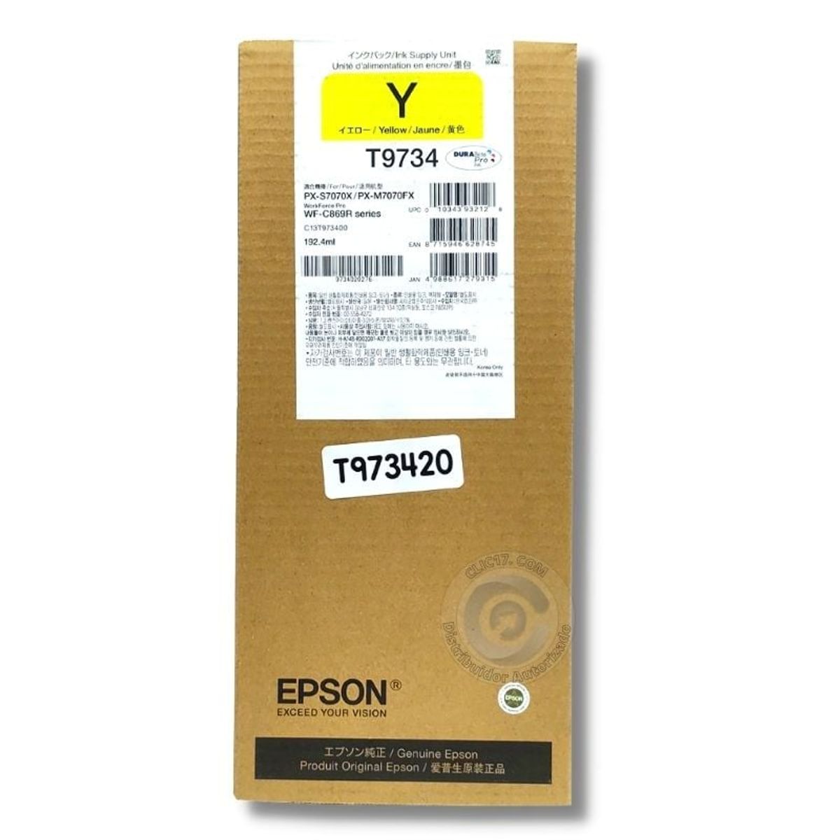 EPSON - Bolsa de Tinta EPSON DURABrite Pro T973420 Color Amarillo
