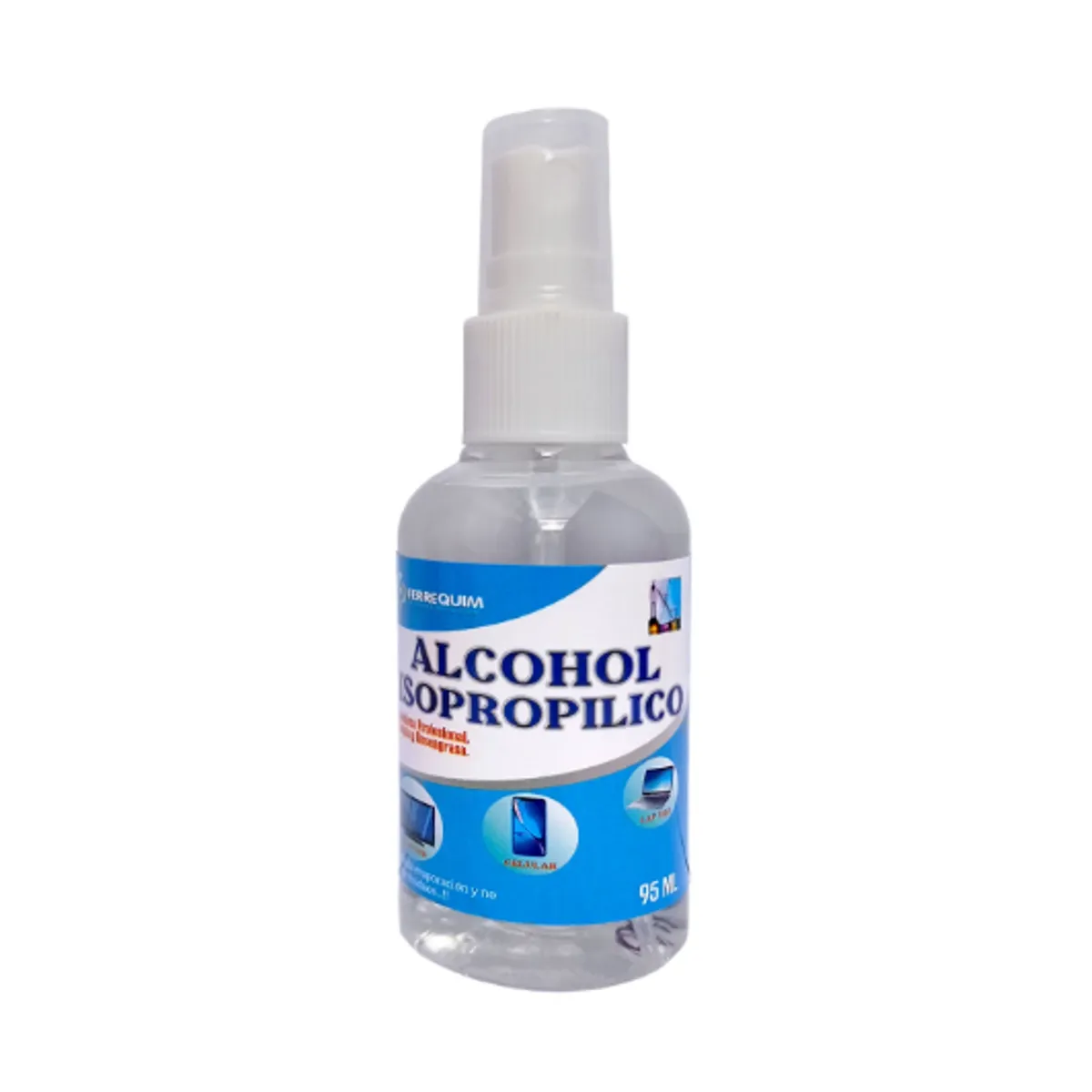 GENERICO - Alcohol Isopropílico 99% de concentración 95ml con Atomizador