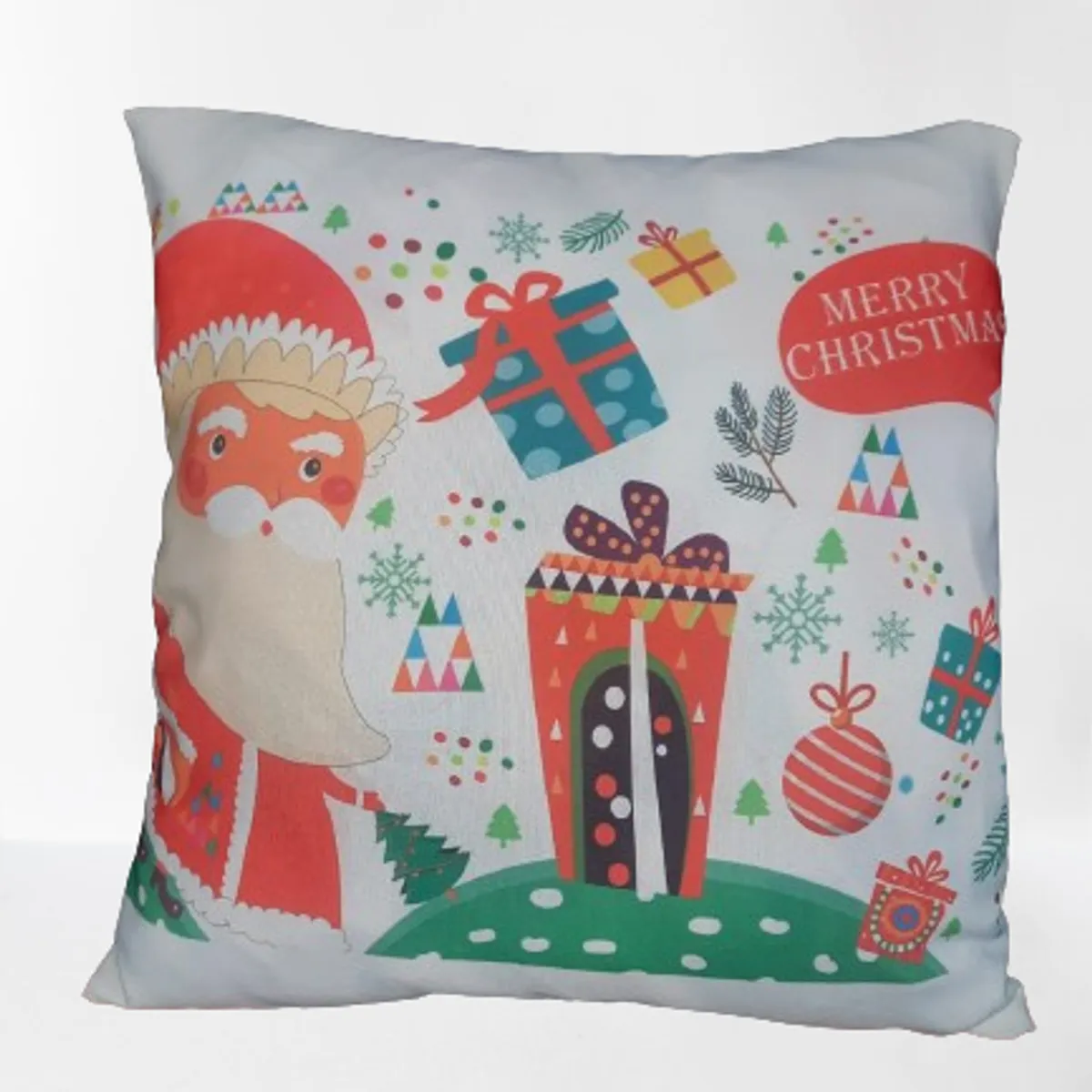 S/M - FUNDA PARA COJIN PAPA NOEL REGALO 40X40 NAVIDAD