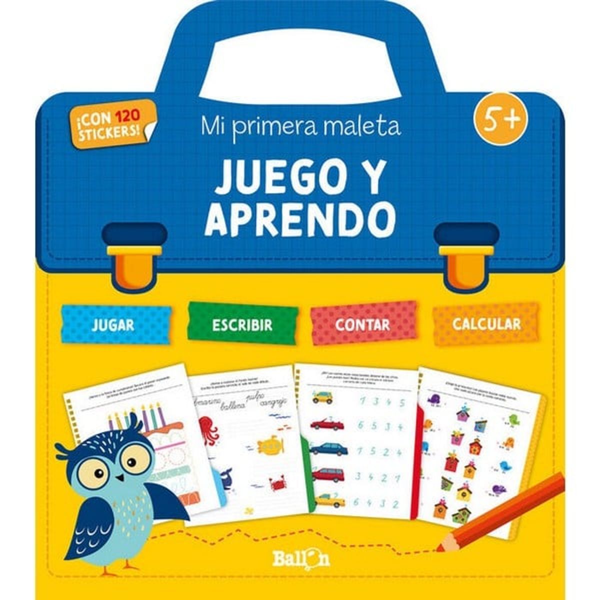 GENERICO - Libro Infantil MI PRIMERA MALETA DE ACTIVIDADES JUEGO Y APRENDO +5