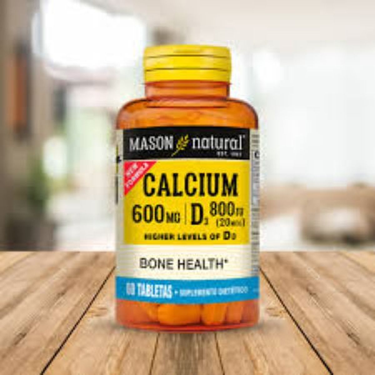 MASON NATURAL - MASON CALCIUM 600MG D3 800IU 20 MCG 60 TAB