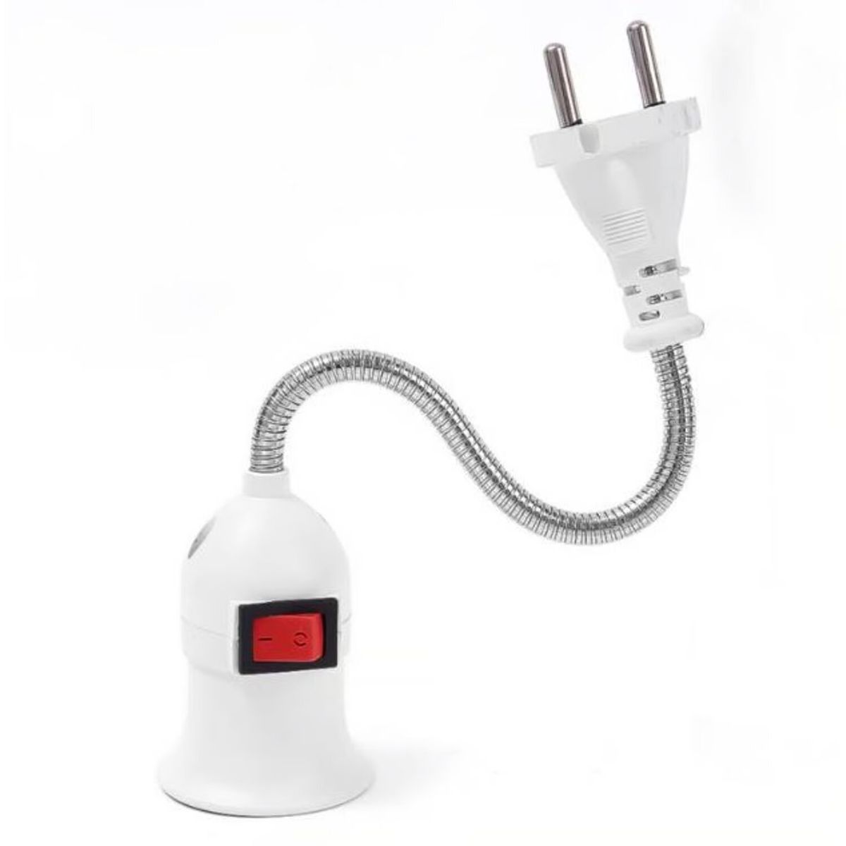 GENERICO - ENCHUFE CON SOCKET  E27 CON INTERRUPTOR  FLEXIBLE