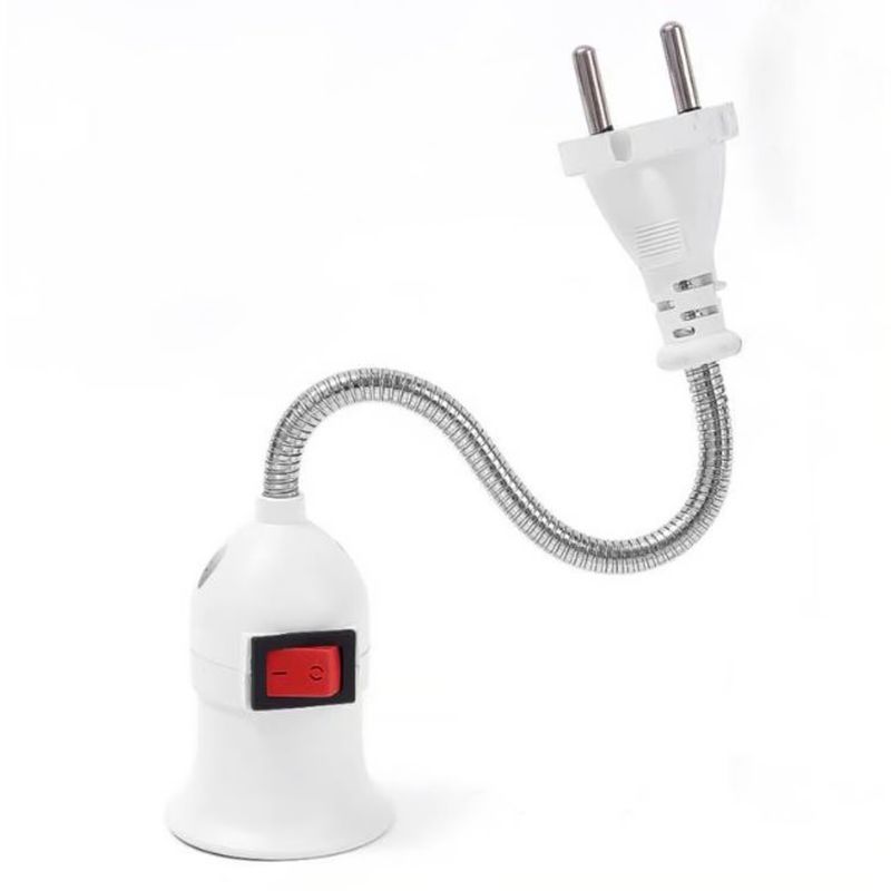 GENERICO - ENCHUFE CON SOCKET  E27 CON INTERRUPTOR  FLEXIBLE