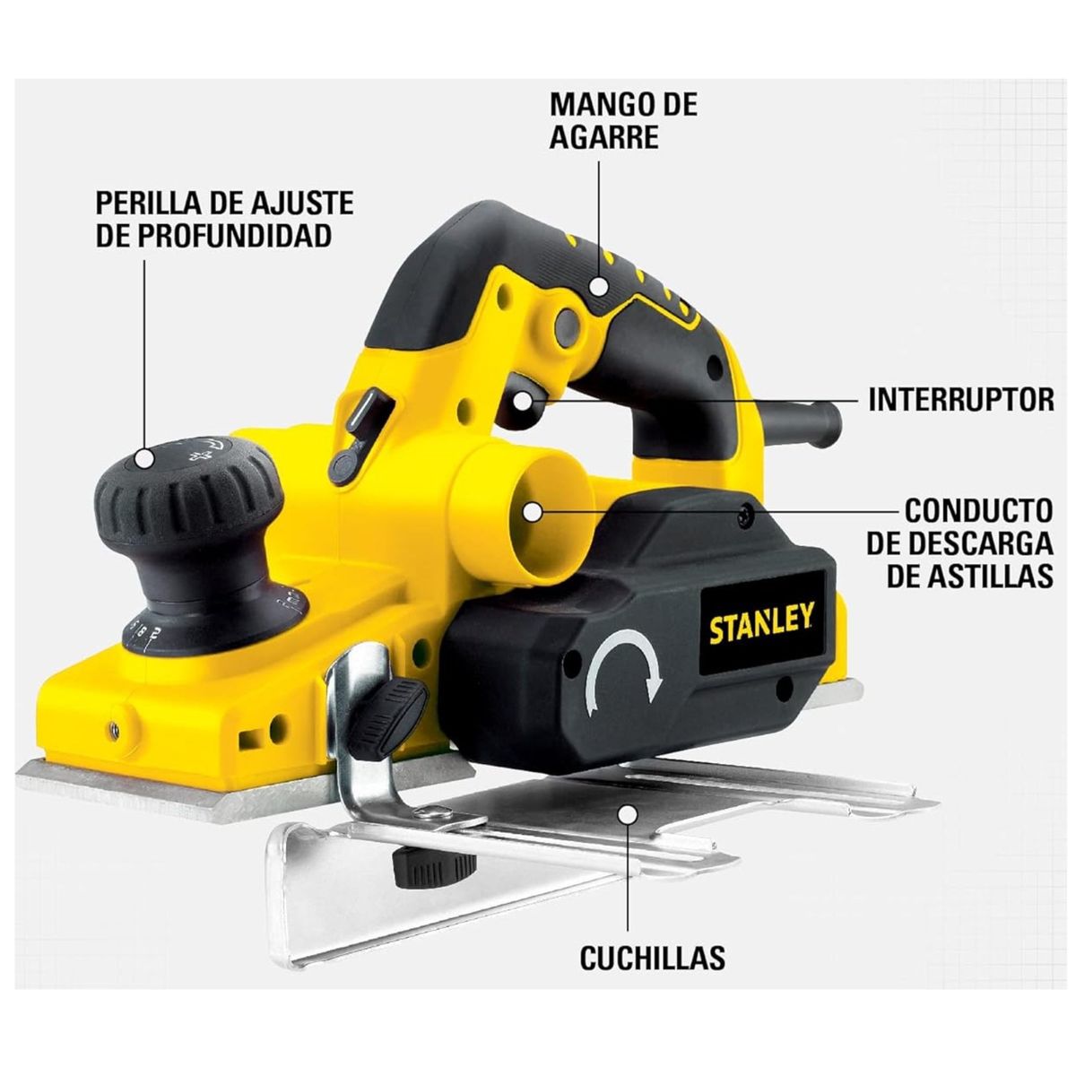STANLEY - Cepillo para Madera Eléctrico 750W STPP7502 Stanley