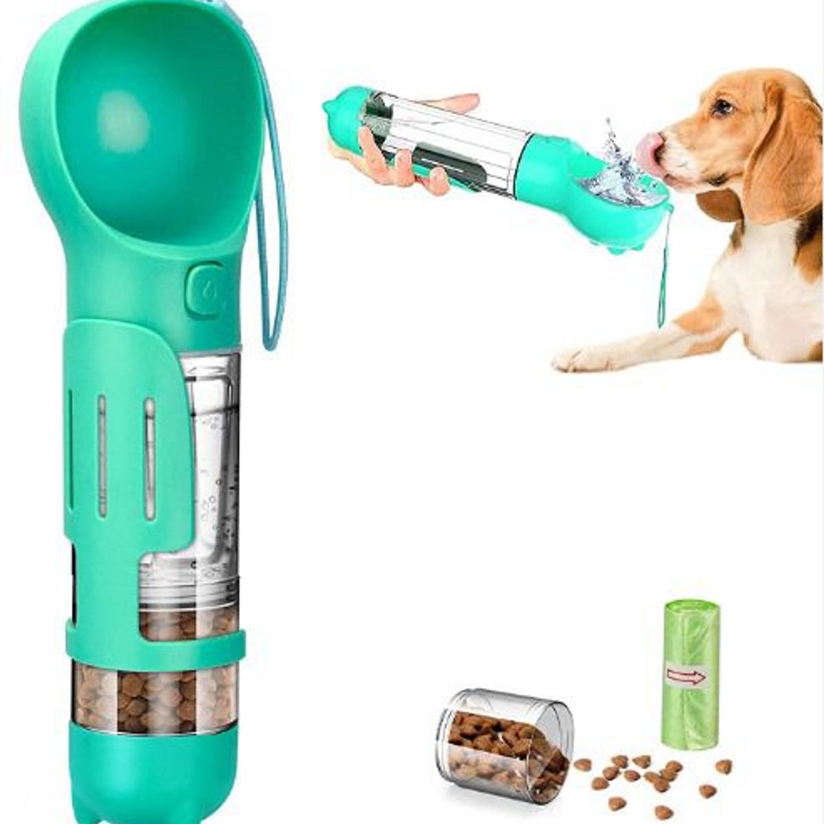 GENERICO - Bebedero Comedor Portátil para Mascotas 500ml