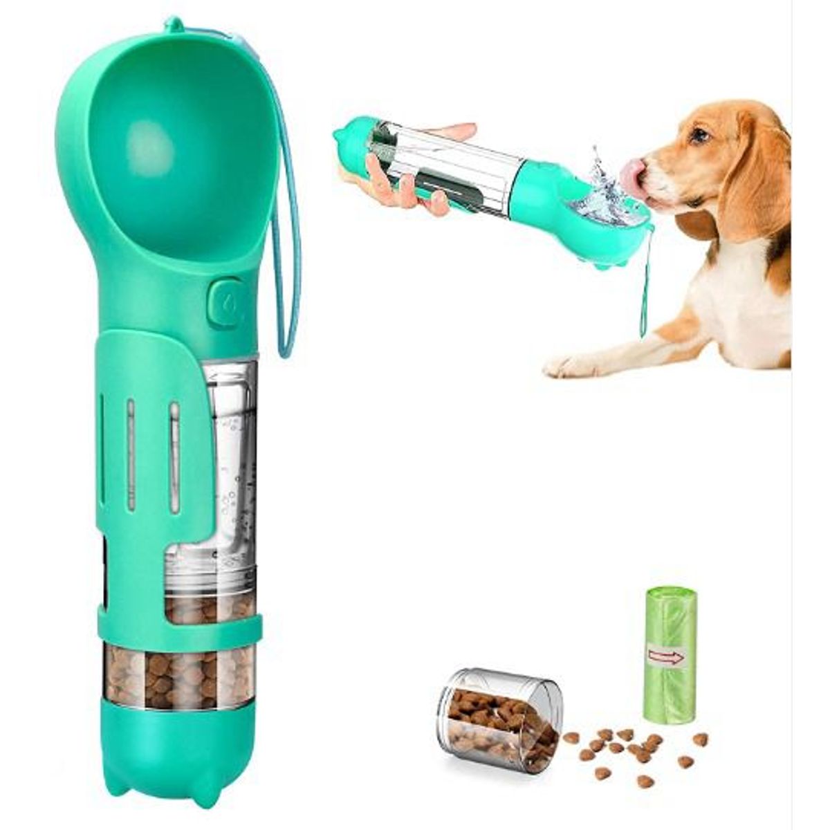 GENERICO - Bebedero Comedor Portátil para Mascotas 500ml