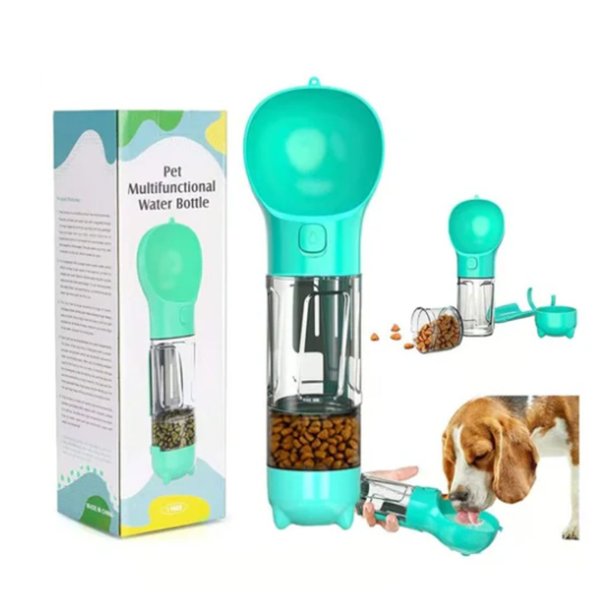 GENERICO - Bebedero Comedor Portátil para Mascotas 500ml