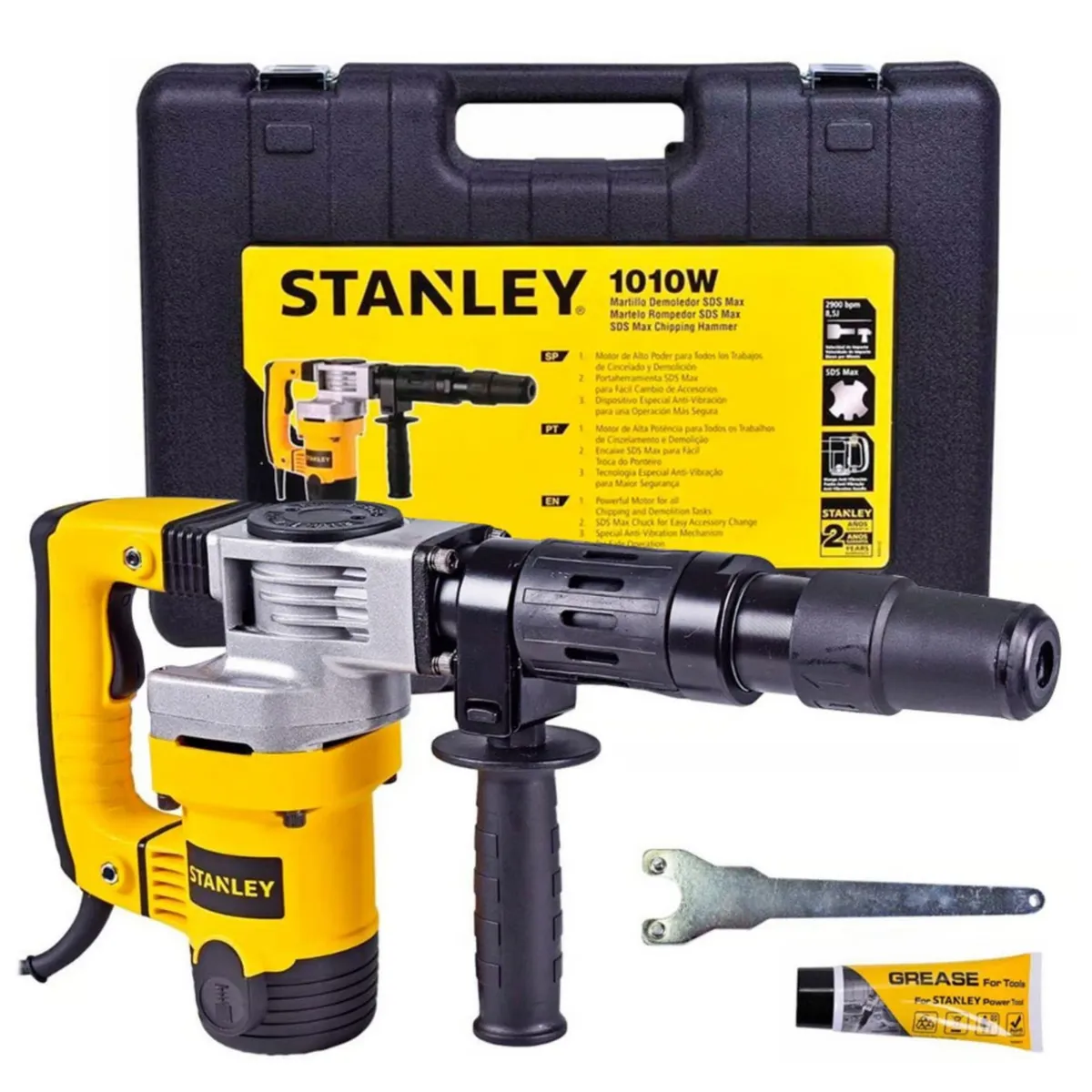 STANLEY - ROTOMartillo Demoledor 1010W 8.5 JOULES SDS Max SHM5K  STANLEY
