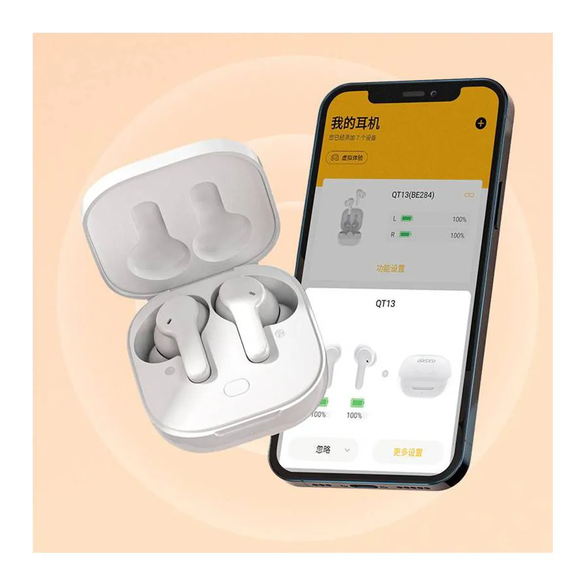 QCY - Auriculares Inalámbricos QCY T13x Calidad de Sonido Larga Batería