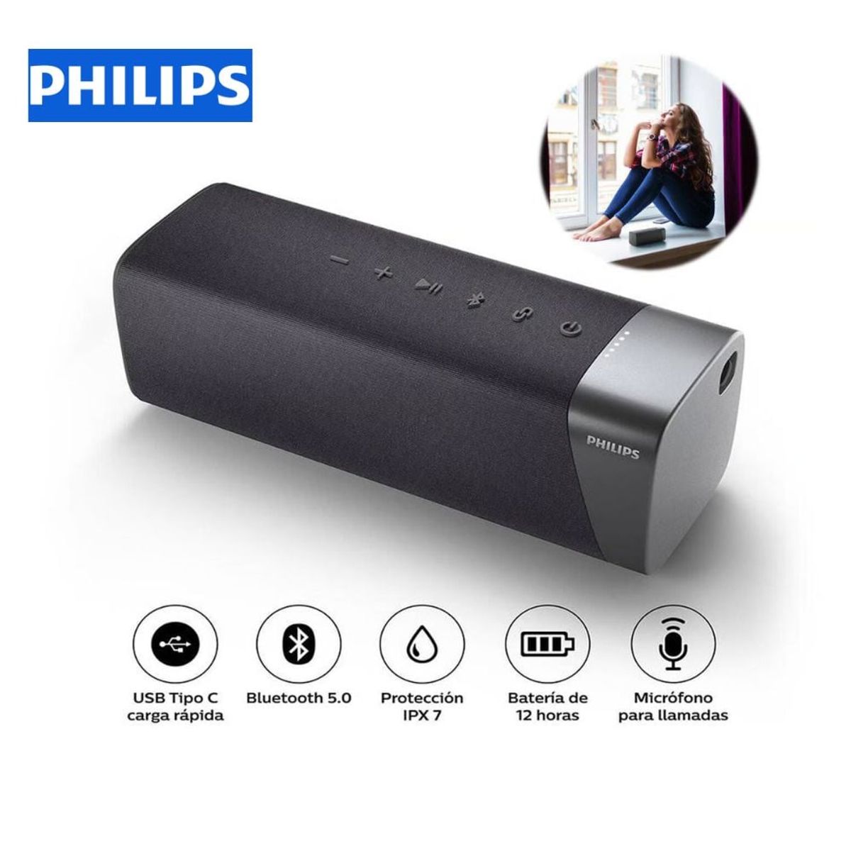 PHILIPS - Parlante Philips TAS5505 Bluetooth