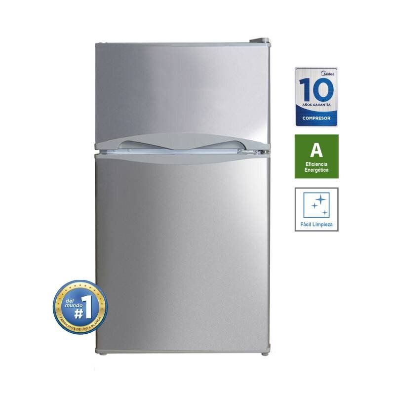 MIDEA - Frigobar 2 Puertas 87 Lts Midea MRTD04A4NPAAL Silver