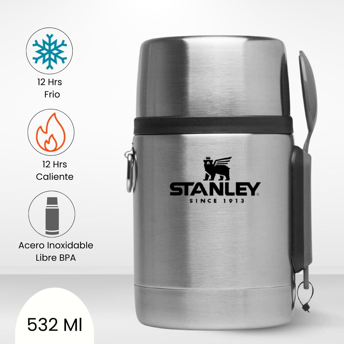 STANLEY - Termo de Comida Adventure Stanley Plateada 532ml