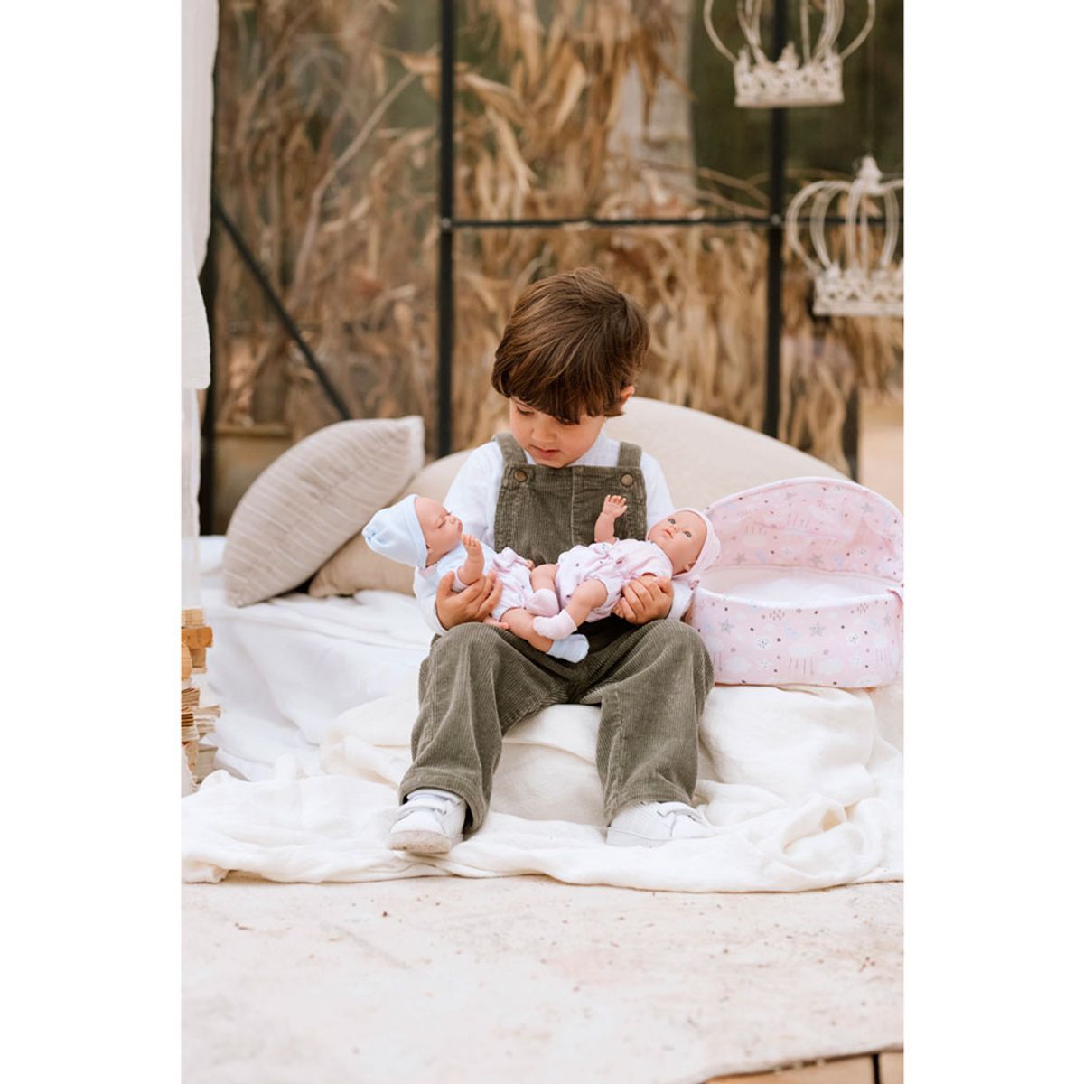 MUÑECAS REBORN - ELEGANCE 26 CM BABIS GEMELOS C/PORTA BEBE 60695