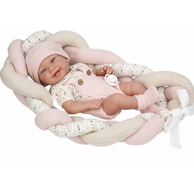 MUÑECAS REBORN - Muñeco Elegance 42 cm Zoe Rosa con Cojin - Arias 65373