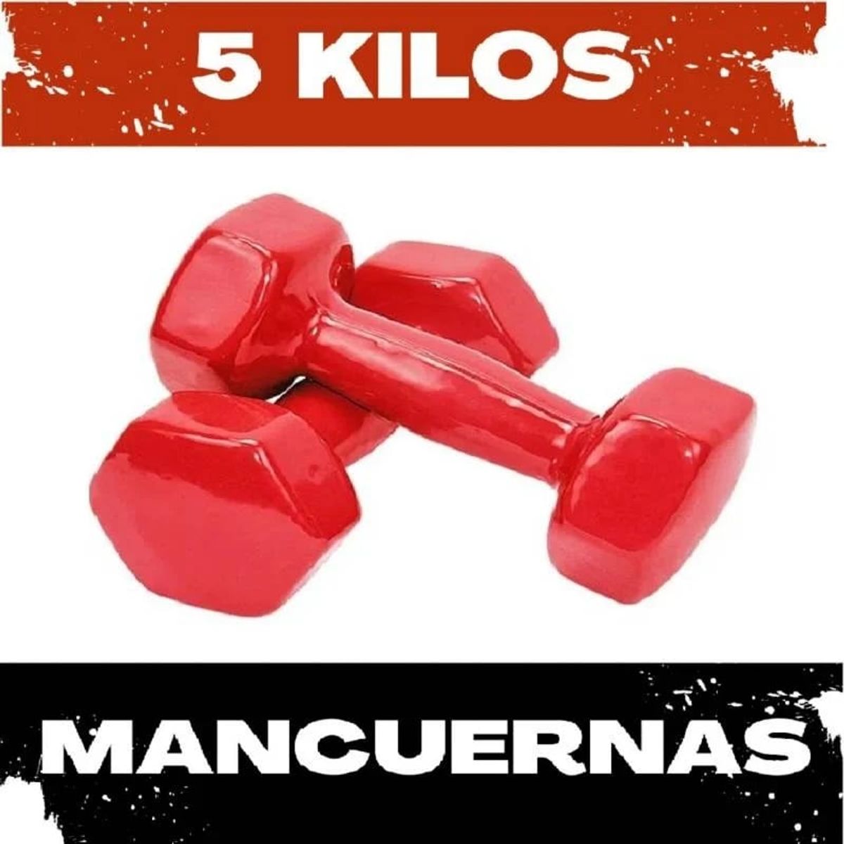 GENERICO - Mancuernas par 5 kg rojo