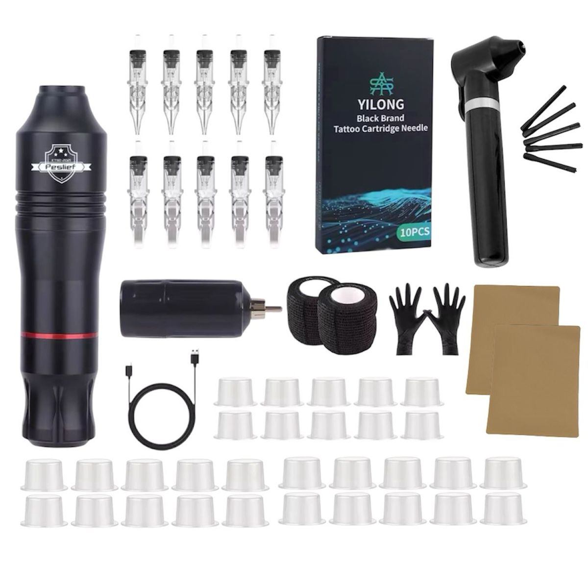 GENERICO - MAQUINA TATUAR TATUAJE TATOO ROTATIVA INALAMBRICA 5 VELOCIDADES